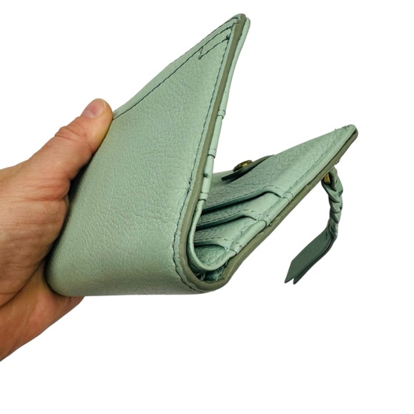 Fossil Mini Bifold Snap Wallet Small Mint Green Tassel - Picture 9 of 13
